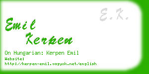 emil kerpen business card